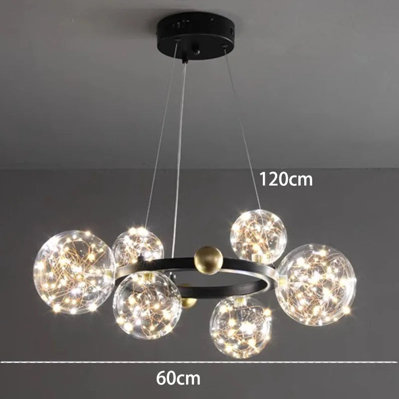 DecorBites™ Crystal Chandelier: Modern Stair Pendant Lamp for Living Room, Interior Lighting