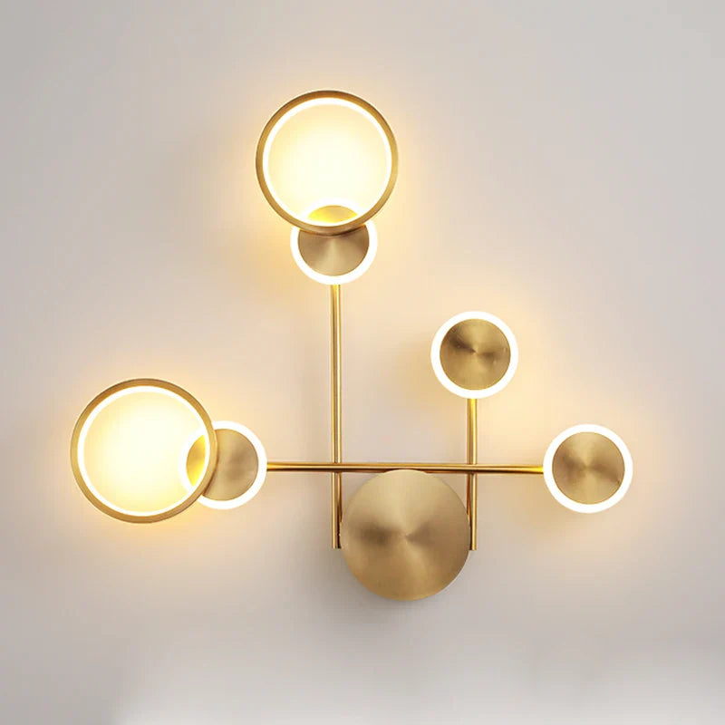 DecorBites™ Brass LED Wall Light: Modern Nordic Decor Sconce for Kitchen, Bedroom, Living Room