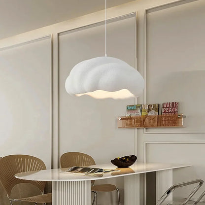 Lámpara colgante LED Wabi Sabi color crema DecorBites™ - Decoración elegante para comedor y dormitorio