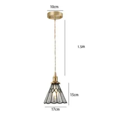 مصباح معلق زجاجي أزرق من DecorBites™ لغرفة النوم وغرفة الطعام وغرفة المعيشة