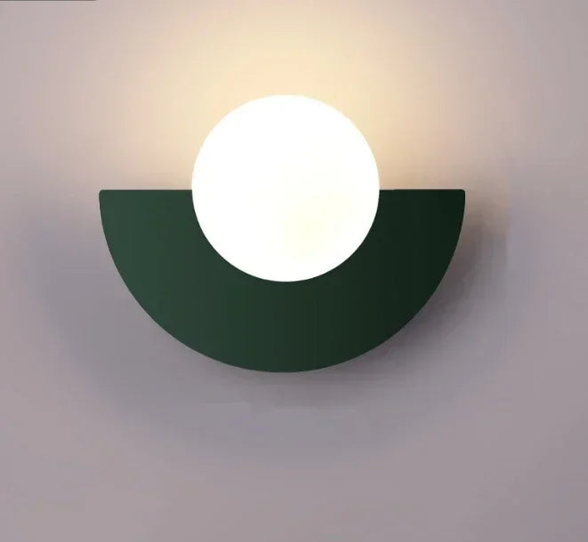 مصباح حائط LED على شكل كرة زجاجية من DecorBites™ لغرفة النوم وغرفة المعيشة والدراسة - بسيط وأنيق