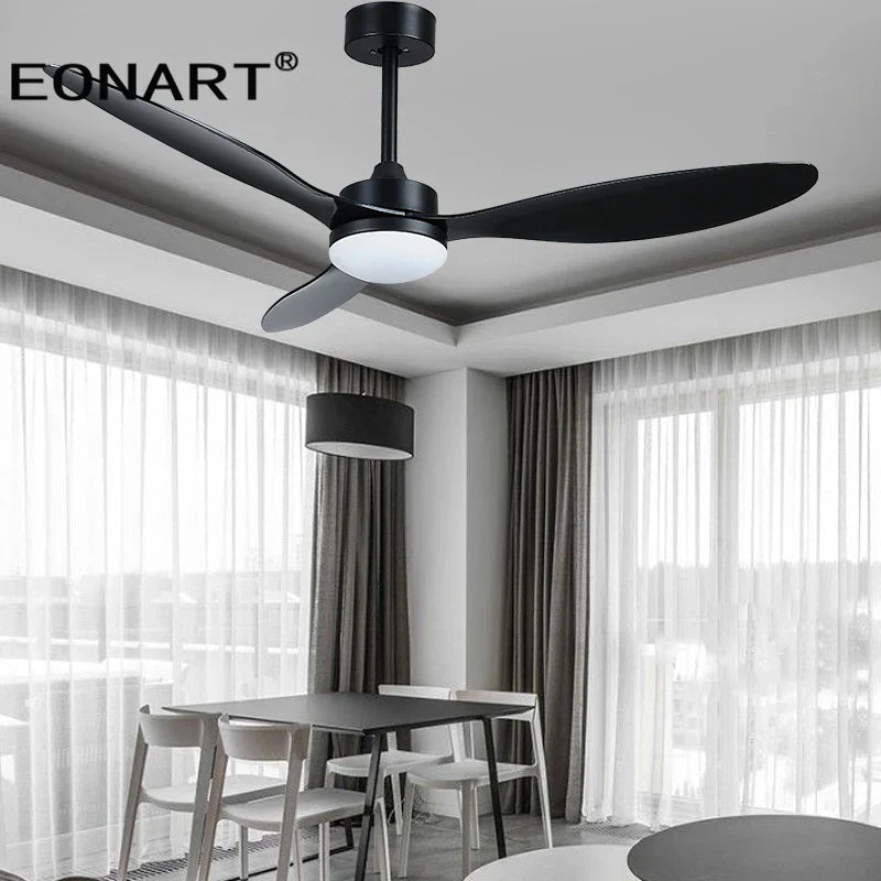 مروحة سقف DecorBites™ بشفرات بلاستيكية أنيقة مقاس 52 بوصة مع مصباح وجهاز تحكم عن بعد