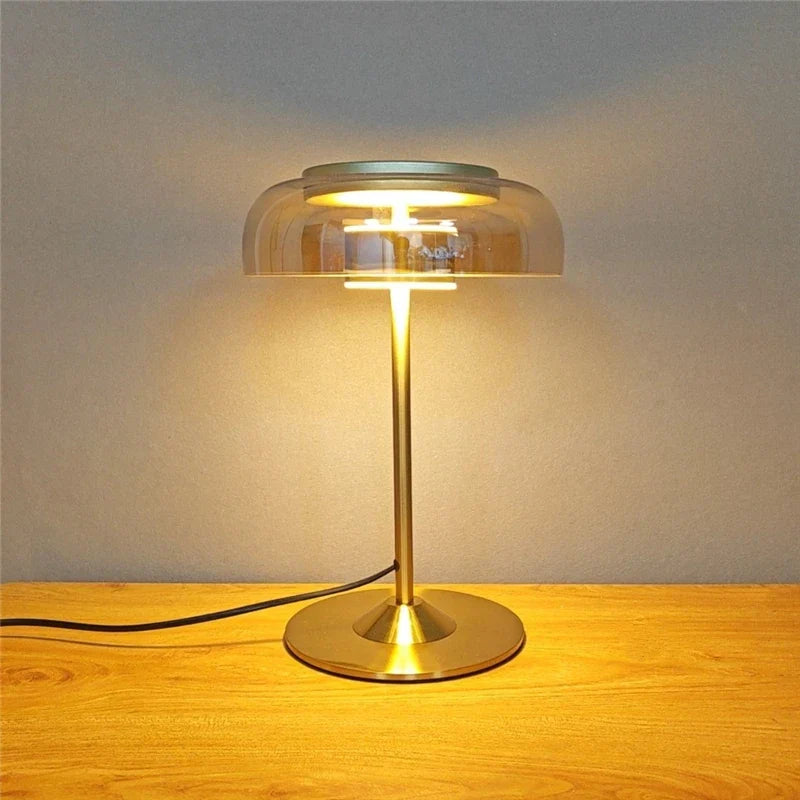 DecorBites™ Elegant Mushroom Glass Bowl Table Lamp for Modern Nordic Living Spaces