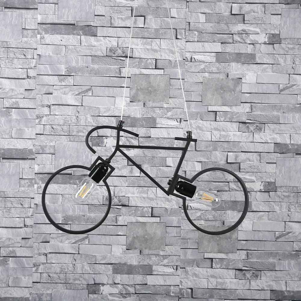 DecorBites™ Iron Bicycle Pendant Light chandelier - Industrial Ceiling Decor for Living Room