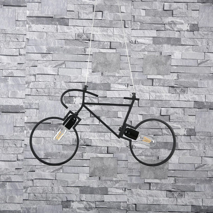 DecorBites™ Iron Bicycle Pendant Light chandelier - Industrial Ceiling Decor for Living Room