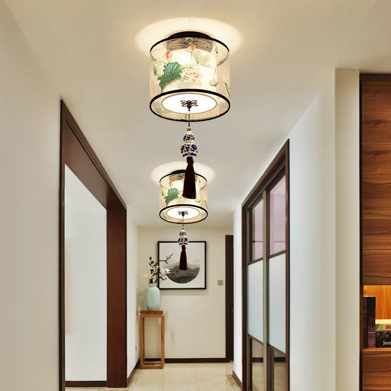 DecorBites™ Chinese Style Ceiling Lamp, Creative Warm Light for Hotel Villa Corridors