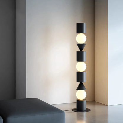 Lámpara de pie LED negra DecorBites™ para iluminación decorativa del hogar