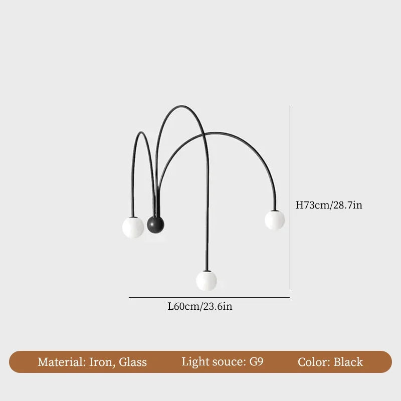 DecorBites™ Iron Glass LED Wall Light for Living Room Bedside Table Restaurant Home Decorations