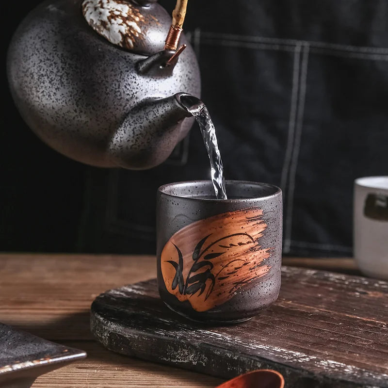 DecorBites™ Coarse Ceramic Tea Cup Set - 250ml Originality Coffee Mug