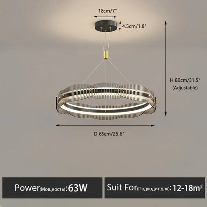 DecorBites™ LED Pendant Light: Modern Minimalist Chandelier for Living, Dining, Kitchen, Bedroom, Office