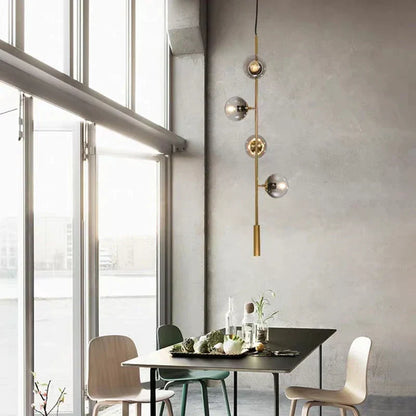 ثريا LED بتصميم كرة زجاجية من DecorBites™ للمطبخ العصري والبار والطابق العلوي