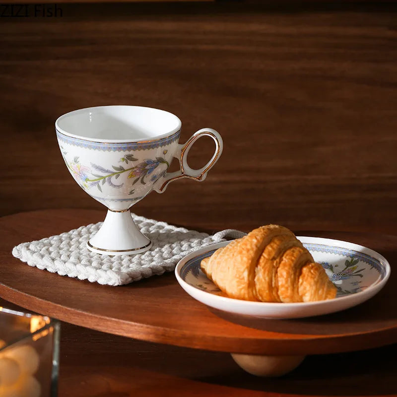 Gold Ceramic Goblet Set
