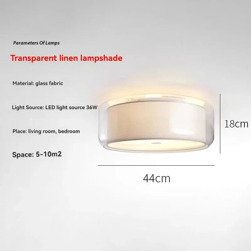 DecorBites™ Glass Shade Ceiling Lamp: Round Flush Mount Light for Hallway, Bedroom, Kitchen.