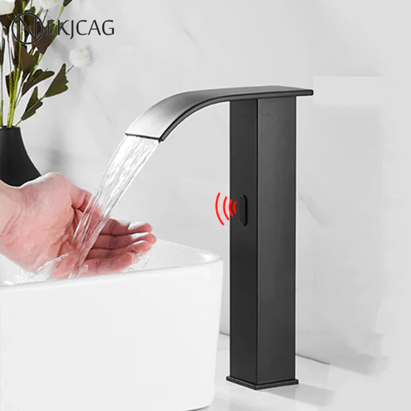 DecorBites™ High Style Smart Sensor Bathroom Basin Faucet Cold Hot Mixer Waterfall Tap