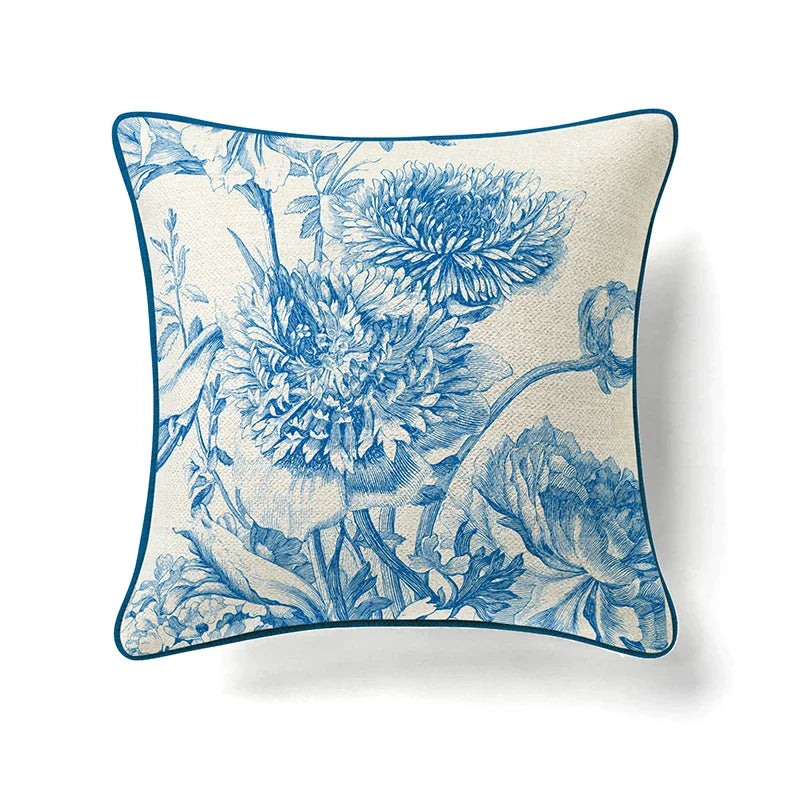 DecorBites™ Circular Swallows Floral Pillow Covers - Spring 2023 Collection
