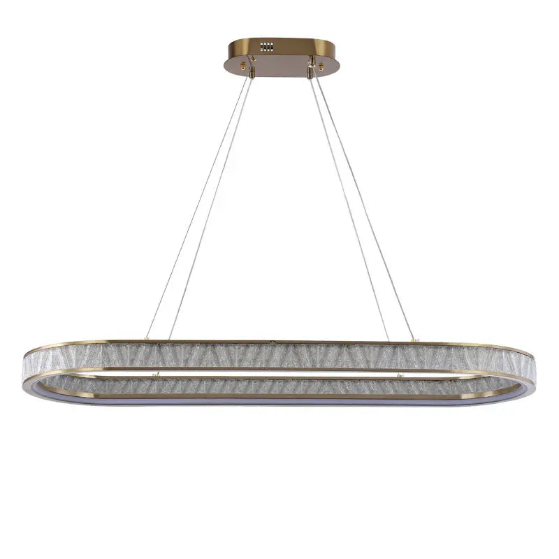 DecorBites™ Crystal Oval Pendant Chandelier for Living Room Bedroom Dining Room Lighting