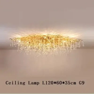 DecorBites™ Crystal LED Chandelier: Elegant Modern Luxury Ceiling Lighting for Living Room Decor
