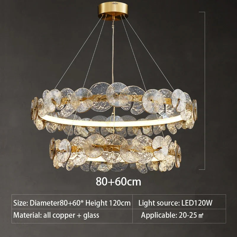 DecorBites™ Glass Flower LED Chandelier for Living Room Bedroom Kitchen Dining Ceiling Lights