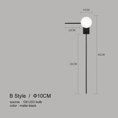Apliques de pared DecorBites™ con forma de bola de cristal para decoración moderna del hogar e iluminación artística