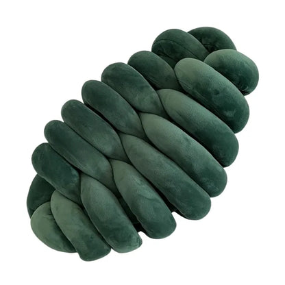 DecorBites™ Knot Plush Christmas Green Throw Pillow for Aesthetic Home Decor