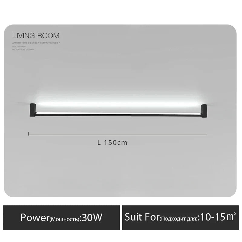 DecorBites™ Black Bar Linear Wall Light for Living and Dining Room Lighting
