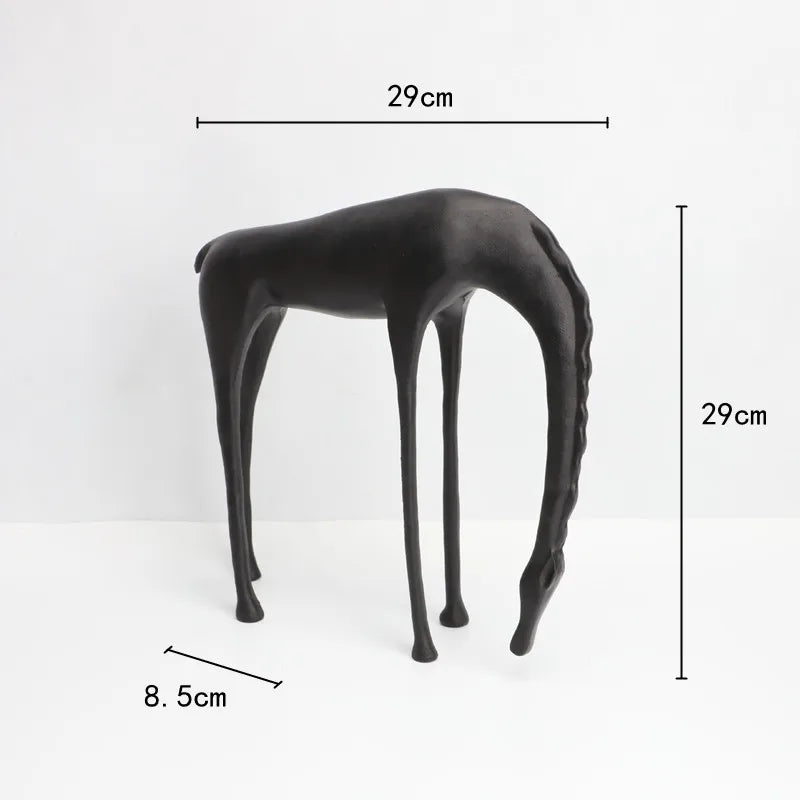 DecorBites™ Abstract Horse Iron Sculpture - Metal Animal Figurine for Home Decor