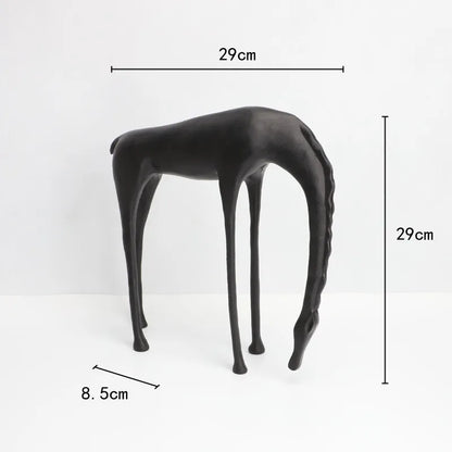DecorBites™ Abstract Horse Iron Sculpture - Metal Animal Figurine for Home Decor