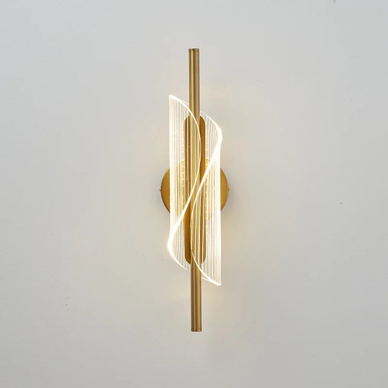 Decorbites™ Gold Schwarz LED Wandleuchte für Schlafzimmer Wohnzimmer Gang Flur