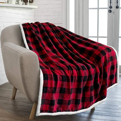 Decobites Santa Claus Flannel Blanket: Soft Lambswool Warmth Throw for Christmas Home Decor