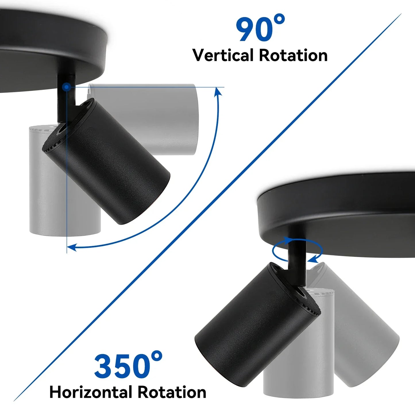 DecorBites™ GU10 LED Ceiling Light: Modern Adjustable Spotlights Chandelier for Dining Rooms