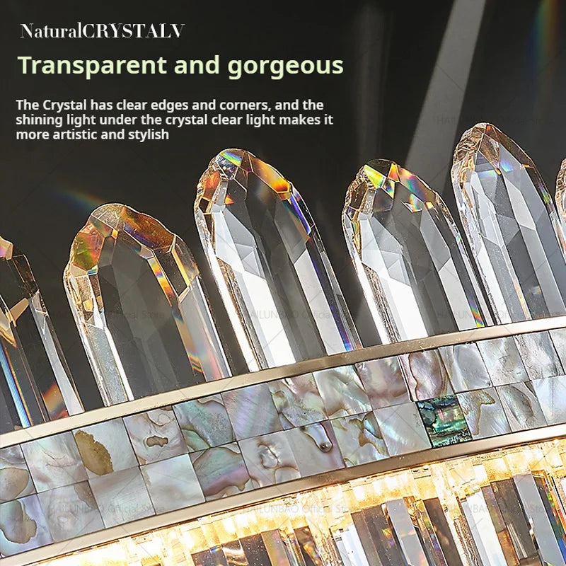 DecorBites™ Crystal Chandelier: Modern Luxury for Living Room, Dining Room, Bedroom