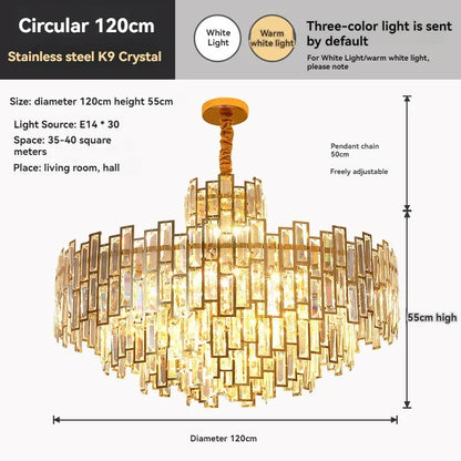 DecorBites™ Golden Branch Crystal Chandelier for Bedroom & Living Room
