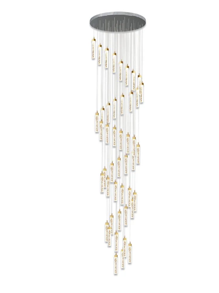 DecorBites™ Crystal Ceiling Chandelier: Modern Nordic Design, Long Staircase Pendant Lamp