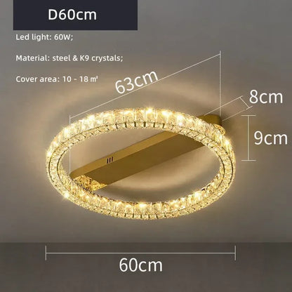 Lámparas de techo de cristal DecorBites™: Lámpara de araña LED regulable moderna y lujosa para sala de estar