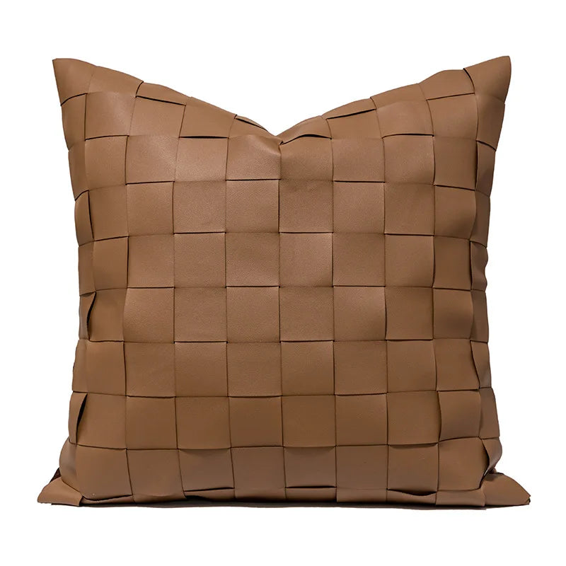 Suede Geometric Cushion Cover