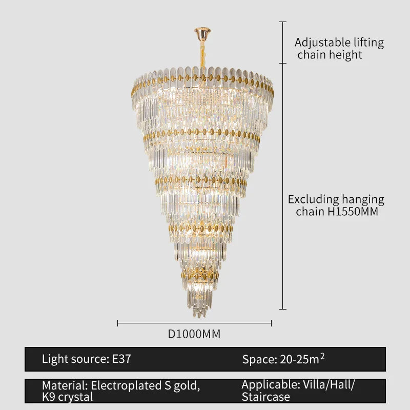 DecorBites™ Crystal Chandelier: Modern Light Luxury for Living Room, Dining Room, and Bedroom