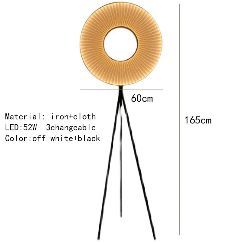 DecorBites™ Dix Iris Pendant Light Fabric Round Ring Aesthetics Art Decor Light