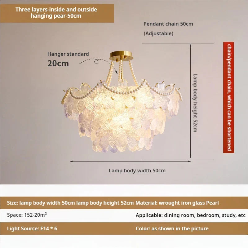 DecorBites™ Leafless Crystal Chandelier: Modern French Living Room & Bedroom Lighting