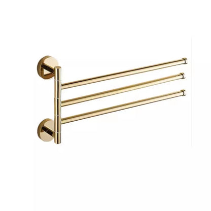 حامل مناشف الحمام من ديكوربايتس™، نحاسي دوار، مثبت على الحائط، ذهبي، 32 سم