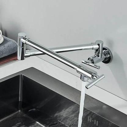 DecorBites™ Double Joint Pot Filler Faucet Swing Arm Wall Mount Kitchen Tap