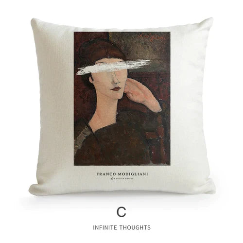 Funda de cojín para sofá DecorBites™ con diseño geométrico artístico - Decoración de lujo para el hogar