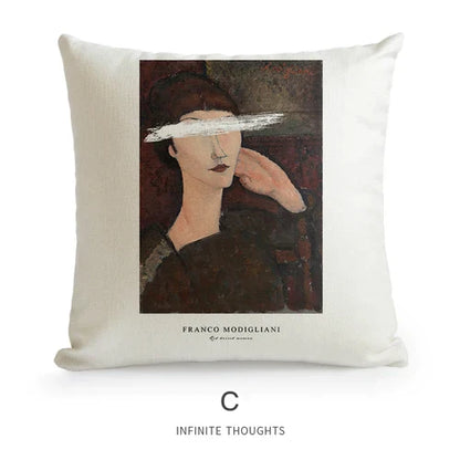 Funda de cojín para sofá DecorBites™ con diseño geométrico artístico - Decoración de lujo para el hogar