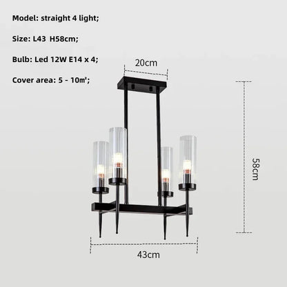 DecorBites™ Gold Metal Glass LED Pendant Lights Chain Hanging Lamp