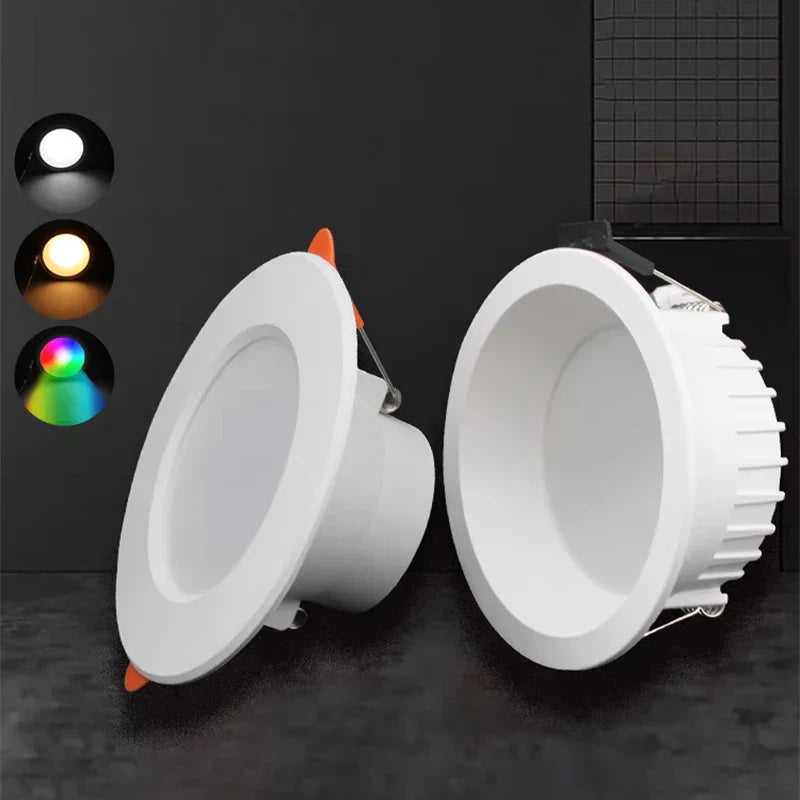 DecorBites™ Dimmable RGB LED Downlight 10W/15W Ceiling Spot Light with Remote Control