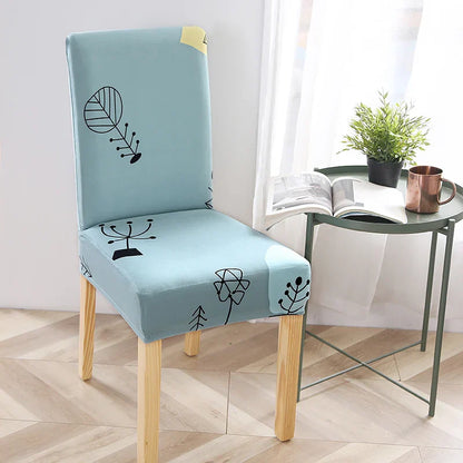 Svetanya Stretch Print Chair Cover by Decobites – Elastic Seat Slipcover