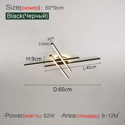 Lámpara de techo LED nórdica DecorBites™ 2023 para sala de estar, comedor y dormitorio