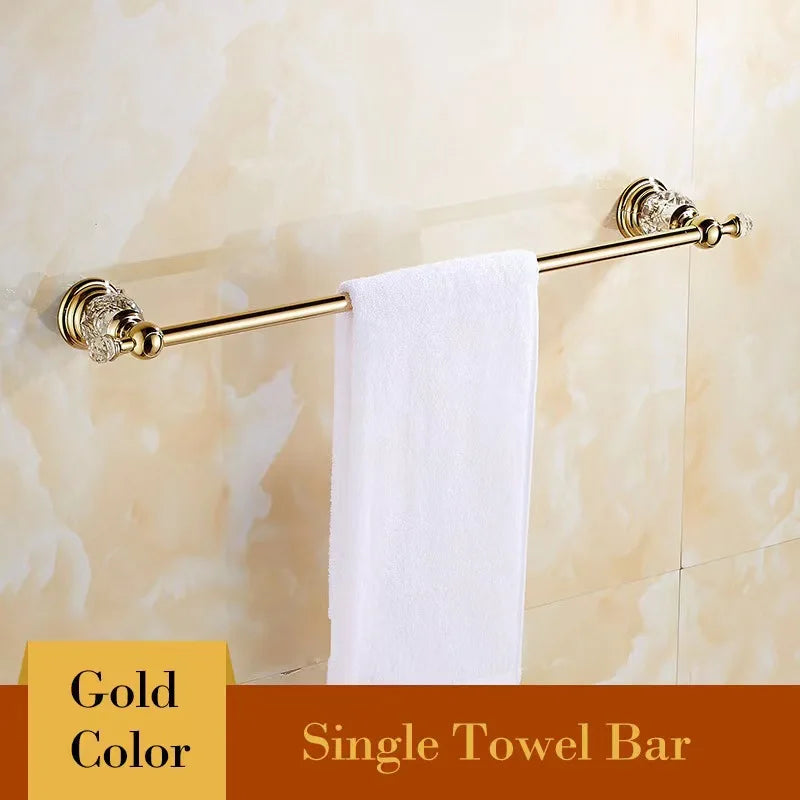 Toallero de baño DecorBites™ Crystal: Organizador de baño de estilo europeo