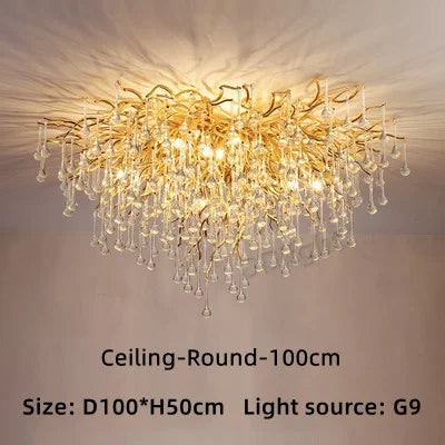 DecorBites™ Crystal Ceiling Chandelier: Modern Luxury for Living, Dining, Bedroom, Hotel, Hall, Home Decor