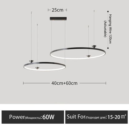 DecorBites™ Circular All-Copper Italian Style LED Pendant Lamp for Living Room and Bedroom