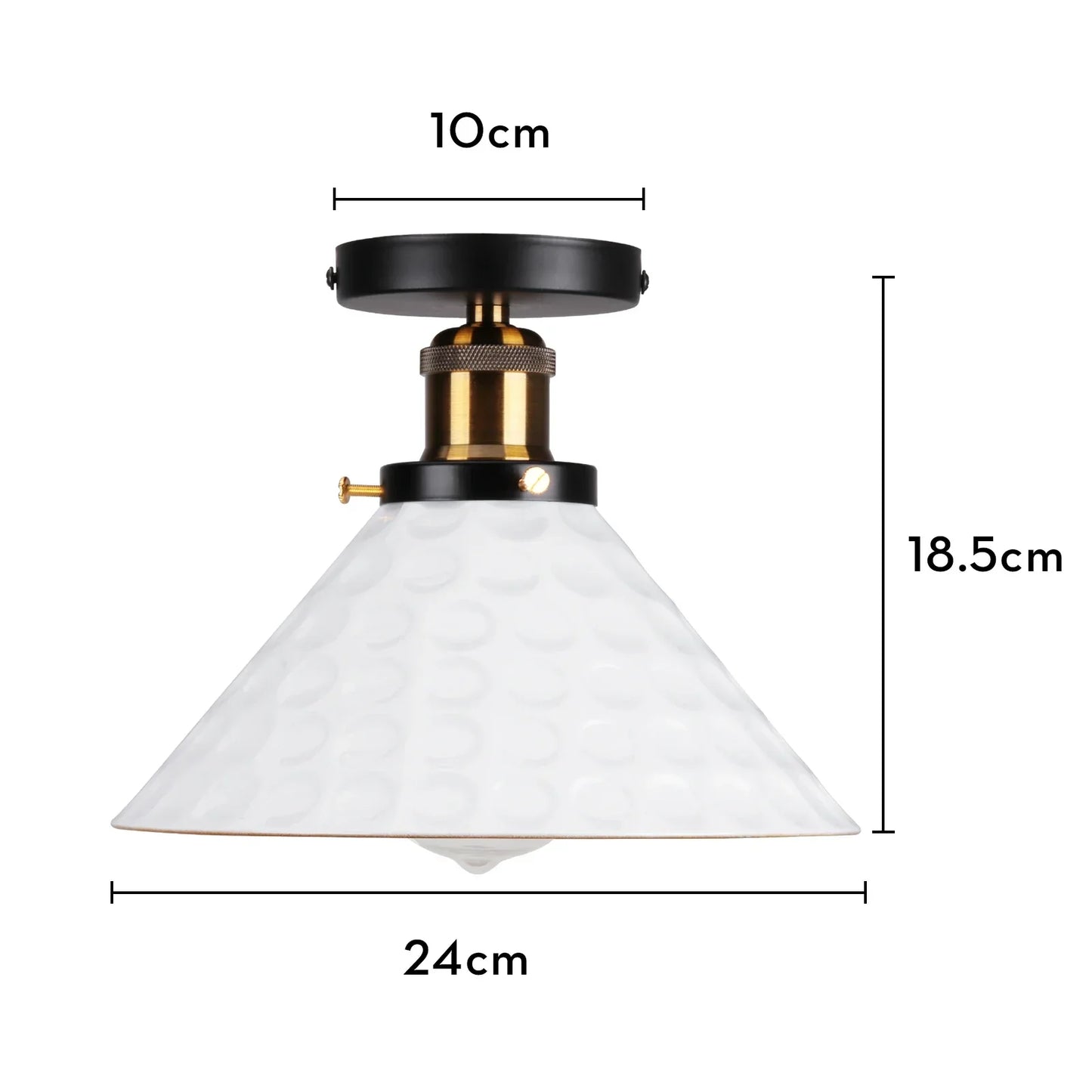 DecorBites™ Industrial Flush Mount Light for Home Decor in Bedroom, Kitchen, Living Room
